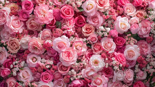Stunning rose wall backdrop