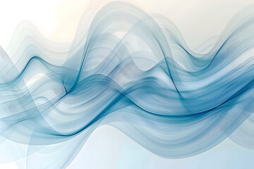 Trendy Vibrant Abstract Background with Blue and White Gradient Waves, Modern Flowing Design Perfect for Versatile Use