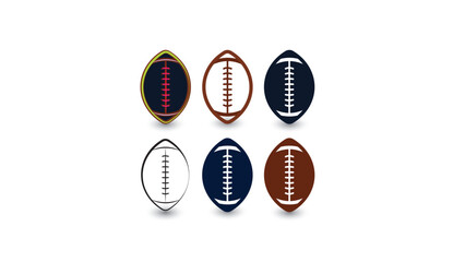 Variety of Stylized American Football Icons set icon graphic elements , suitable for american football wallpaper, symbol sport, sport icon