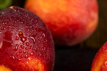 ripe and sweet nectarine fruit on the table