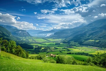 A view of beautiful Austrian scenery - generative ai