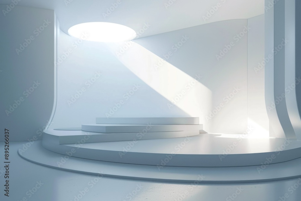Poster a quiet moment of contemplation in a simple room, ideal for representing peacefulness and serenity