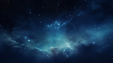 Celestial Night Sky with Stars