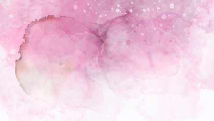 Fototapeta premium Abstract white and pink watercolor background. Watercolor background for invitations, cards, posters. Texture, abstract background, color splashing