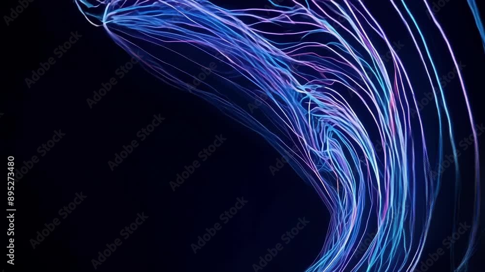 Aufkleber the darkness is alive with neon lines that twist and swirl creating a sense of movement and flow in 