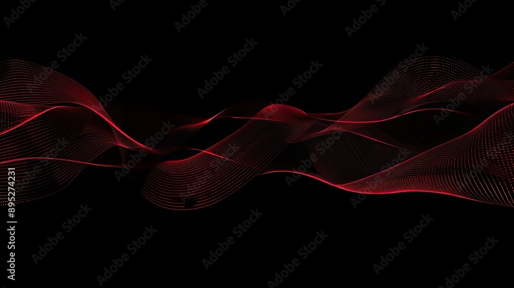 Poster enhance your creative projects with the mesmerizing allure of a captivating red wave against a sleek