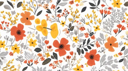 The bright yellow and orange pattern of stefanot princess flowers with green leaves creates an enchanting backdrop, exuding warmth and joy in every corner.