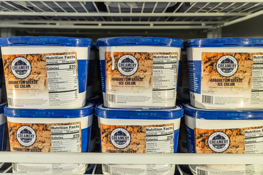 Ice Cream in Freezer at The Creamery Penn State University