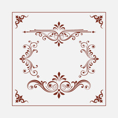 Vintage Frame Ornaments Vector Illustration.