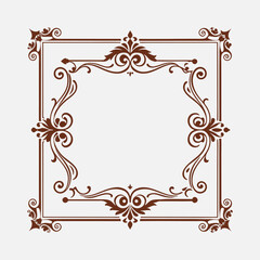 Vintage Frame Ornaments Vector Illustration.
