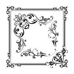 Vintage Frame Ornaments Vector Illustration.