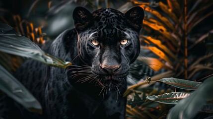Black panther on the prowl