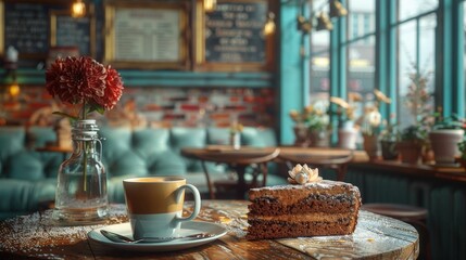 Fototapeta premium desserts and cakes in a chic patisserie 