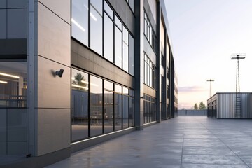 Obraz premium Exterior of a modern factory