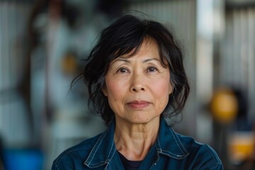 Portrait of a middle aged Asian female electrician