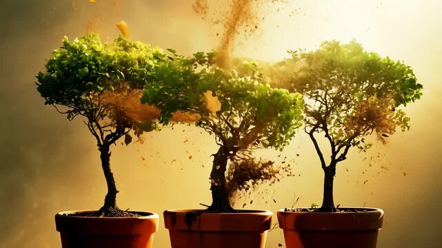 tree in the pot