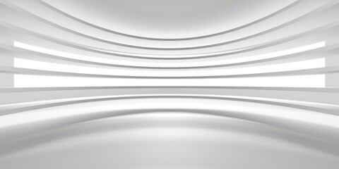 Minimalistic room space. White clean empty architecture interior