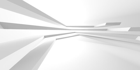 Abstract light corridor interior. Futuristic architecture background