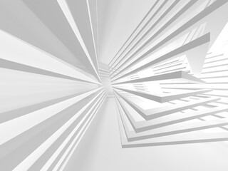 Abstract light corridor interior. Futuristic architecture background