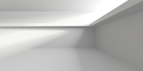 Abstract light corridor interior. Futuristic architecture background