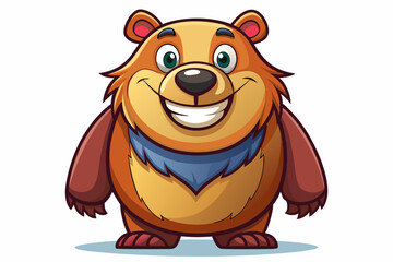 Funny Bear Vector Illustration with White Background Cartoons, Clipart And Line Art Design, Funny Bear vector illustration with white background, perfect for cartoons, clipart, and line art.