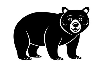 Funny Bear Vector Illustration with White Background Cartoons, Clipart And Line Art Design, Funny Bear vector illustration with white background, perfect for cartoons, clipart, and line art.