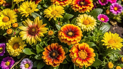 Beautiful close-up of vibrant flowers in bloom , nature, petals, garden, plant, floral, botany, colorful, blossom, natural