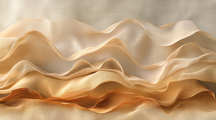 Obraz premium Warm Beige and Brown Dune Pattern Fabric Design Digital Art