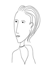 hand-drawn illustration of a woman