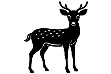 Funny Deer Vector Illustration with White Background Cartoons, Clipart, Line Art Design, Funny deer vector illustration with white background perfect for cartoons, clipart, and line art designs