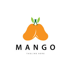 Fresh mango graphic design illustration template fruit garden plant mango logo