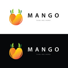 Fresh mango graphic design illustration template fruit garden plant mango logo