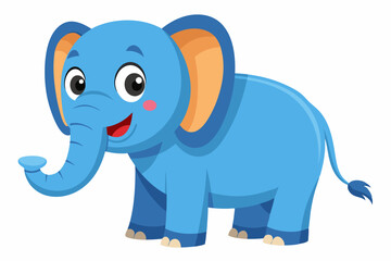 Funny Elephant Vector Illustration with White Background Cartoons, Clipart, Line Art Design, Funny elephant vector illustration with white background in cartoon, clipart, and line art styles.