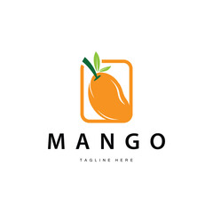 Fresh mango graphic design illustration template fruit garden plant mango logo