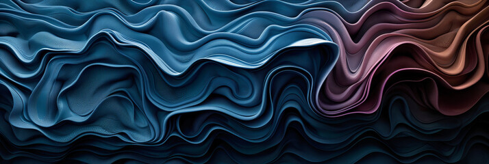 Fototapeta premium Vibrant 3d fabric abstract dynamic background fluid motion, swirling patterns, rich blend of colors. AI generated