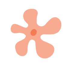 Vector groovy flower isolated on white background