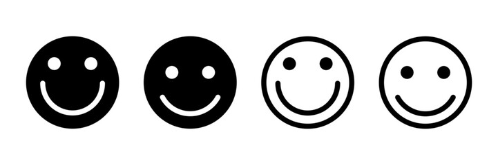 Smile icon vector isolated on white background. Smile vector icon. Emoticon Icon vector. Emoji