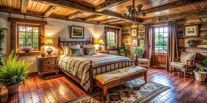 Cozy bed and breakfast inn with rustic decor and homey charm , cozy, bed and breakfast, inn, rustic, decor, homey