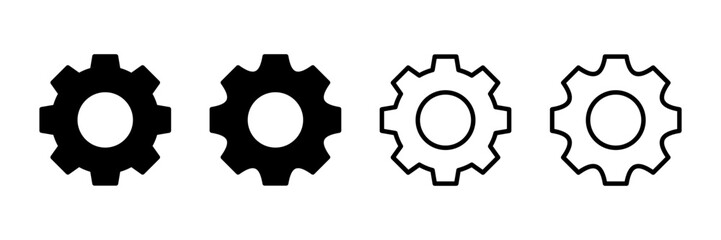 setting Icon vector isolated on white background. setting vector icon. Cog settings Icon Symbol. Gear