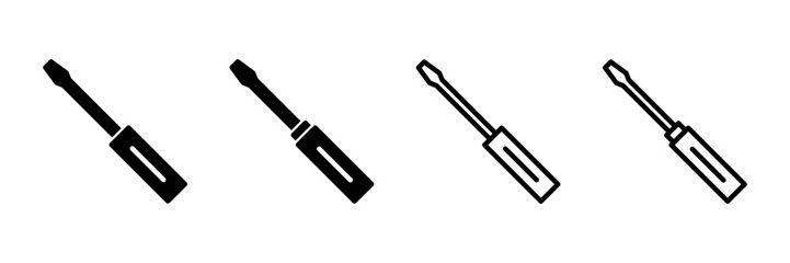 Screwdriver icon vector isolated on white background. Screwdriver vector icon