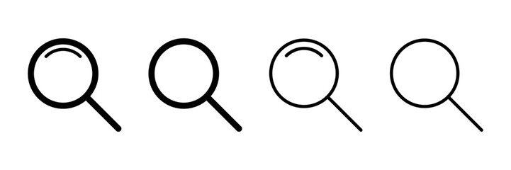 Search icon vector isolated on white background. Glass vector icon. search magnifying glass icon. Find