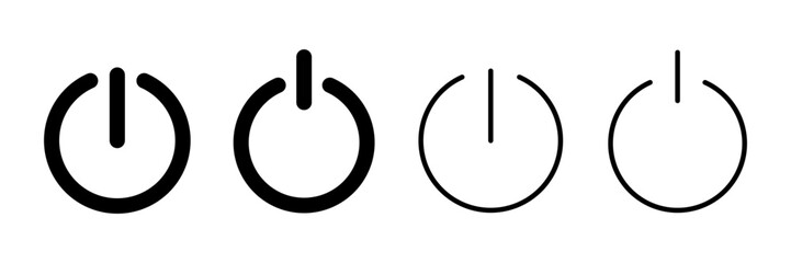 Power icon vector isolated on white background. Power Switch Icon. Start power icon