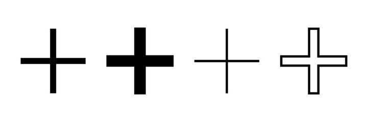 Plus Icon vector isolated on white background. Add plus icon. Addition sign. Medical Plus icon