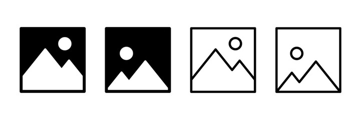 Picture icon vector isolated on white background. Picture vector icon. photo gallery icon vector