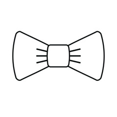 Vector flat outline bowtie isolated on white background