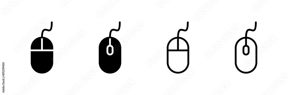 Aufkleber computer mouse icon vector isolated on white background. computer mouse vector icon