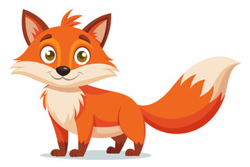 Funny Fox Vector Illustration Cartoon, Clipart, And Line Art Design, Playful Fox vector illustration with white background, perfect for cartoons, clipart, and line art designs.