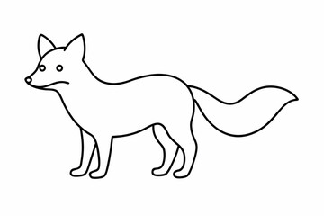 Funny Fox Vector Illustration Cartoon, Clipart, And Line Art Design, Playful Fox vector illustration with white background, perfect for cartoons, clipart, and line art designs.
