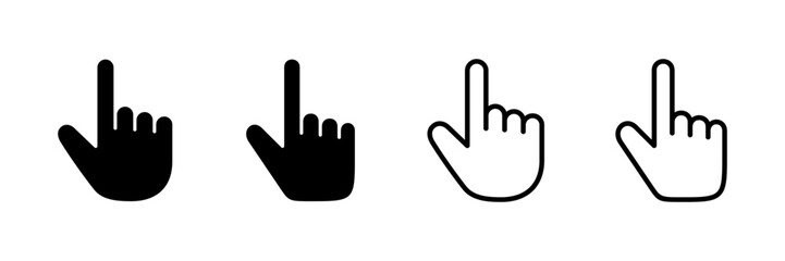 Hand click icon vector isolated on white background. pointer icon vector. hand cursor icon vector