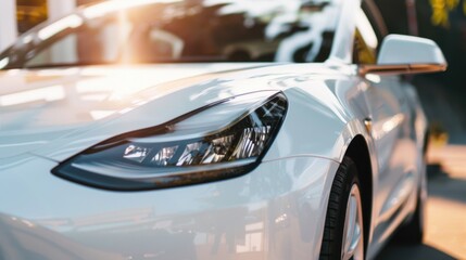 Naklejka premium Electric Car Market Insights, a detailed newsletter analyzing trends impacting electric vehicle prices, providing insightful analysis with space for additional text, emphasizing clarity and depth.